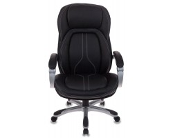 Кресло руководителя Бюрократ T-9919 черный рец.кожа/кожзам крестовина пластик пластик серебро-foto2