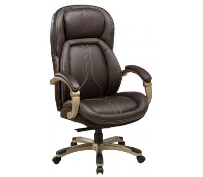 Кресло руководителя Бюрократ T-9919 коричневый рец.кожа/кожзам крестовина пластик пластик золото
