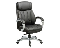 Кресло руководителя Бюрократ T-9921 черный рец.кожа/кожзам крестовина пластик пластик серебро