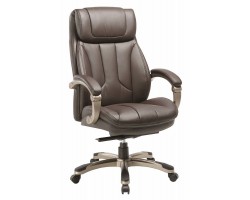 Кресло руководителя Бюрократ T-9921 коричневый рец.кожа/кожзам крестовина пластик пластик золото