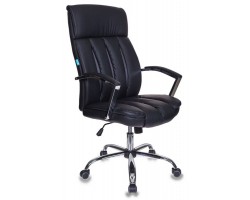 Кресло руководителя Бюрократ T-8000SL черный/серый эко.кожа крестовина металл хром