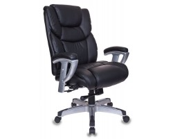 Кресло руководителя Бюрократ T-9999 черный рец.кожа/кожзам крестовина металл/пластик пластик серебро