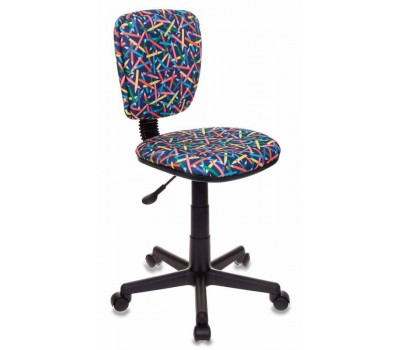 Кресло детское Бюрократ CH-204NX синий карандаши крестовина пластик