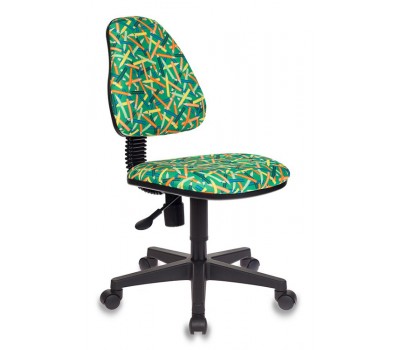 Кресло детское Бюрократ KD-4 зеленый карандаши крестовина пластик