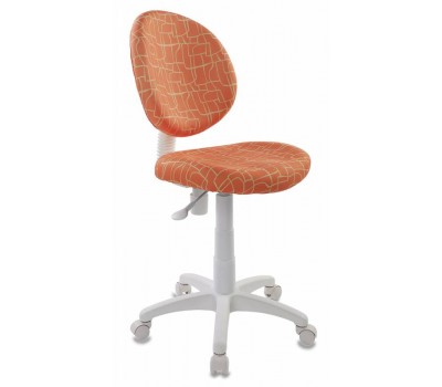 Кресло детское Бюрократ KD-W6 оранжевый жираф (пластик белый)