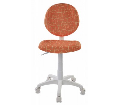 Кресло детское Бюрократ KD-W6 оранжевый жираф (пластик белый)