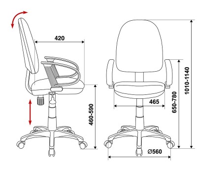 Кресло Бюрократ CH-300 синий JP-15-5 крестовина пластик