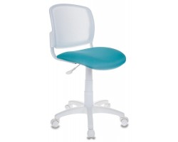 Кресло детское Бюрократ CH-W296NX белый TW-15 сиденье бирюзовый 15-175 сетка/ткань крестовина пластик пластик белый