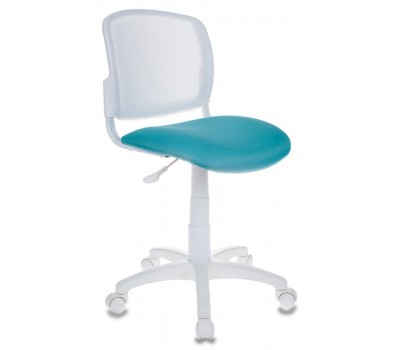 Кресло детское Бюрократ CH-W296NX белый TW-15 сиденье бирюзовый 15-175 сетка/ткань крестовина пластик пластик белый
