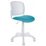 Кресло детское Бюрократ CH-W296NX белый TW-15 сиденье бирюзовый 15-175 сетка/ткань крестовина пластик пластик белый