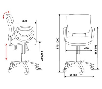 Кресло Бюрократ Ch-626AXSN синий ромбик черный V-03-1