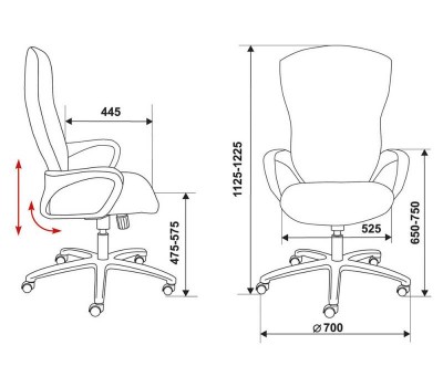 Кресло руководителя Бюрократ Ch-818AXSN черный сиденье черный 15-21