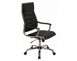 Кресло руководителя Бюрократ Ch-994 черный искусственная кожа крестовина металл хром