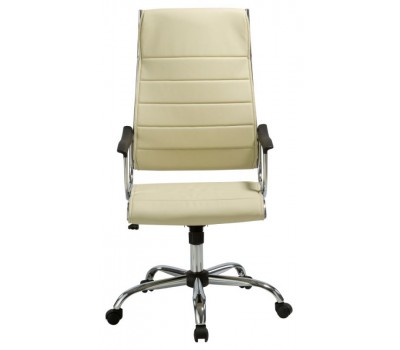 Кресло руководителя Бюрократ Ch-994 слоновая кость искусственная кожа крестовина металл хром
