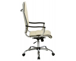 Кресло руководителя Бюрократ Ch-994 слоновая кость искусственная кожа крестовина металл хром-foto3
