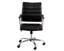 Кресло руководителя Бюрократ Ch-994AXSN черный искусственная кожа низк.спин. крестовина металл хром-foto2