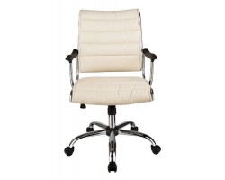 Кресло руководителя Бюрократ Ch-994AXSN слоновая кость эко.кожа низк.спин. крестовина металл хром-foto2