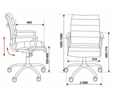 Кресло руководителя Бюрократ Ch-994AXSN слоновая кость эко.кожа низк.спин. крестовина металл хром