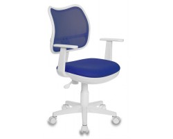 Кресло детское Бюрократ Ch-W797 синий сиденье синий TW-10 сетка/ткань крестовина пластик пластик белый