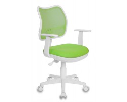Кресло детское Бюрократ Ch-W797 салатовый TW-03A сиденье салатовый TW-18 сетка/ткань крестовина пластик пластик белый