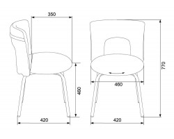 Стул Бюрократ KF-1 вращающийся оранжевый 26-29-1-foto4