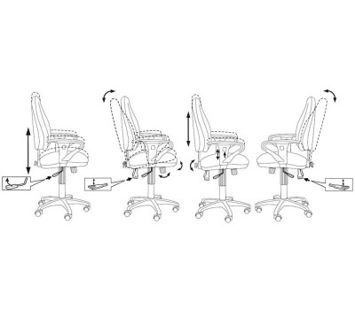 Кресло Бюрократ T-612AXSN серый JP-15-1 крестовина пластик