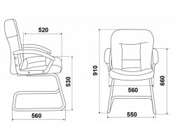 Кресло Бюрократ T-9908AXSN-Low-V низкая спинка черный кожа-foto4