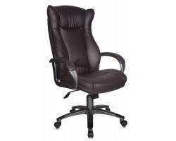 Кресло руководителя Бюрократ CH-879 темно-коричневый искусственная кожа крестовина пластик пластик темно-серый