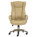 Кресло руководителя Бюрократ CH-879 бежевый искусственная кожа (пластик золото)