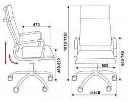 Кресло руководителя Бюрократ CH-993 золотистый сетка крестовина металл хром-foto5