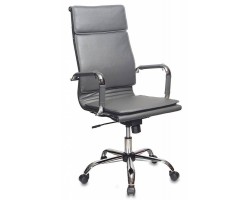 Кресло руководителя Бюрократ CH-993 серый эко.кожа крестовина металл хром