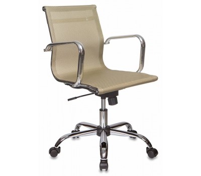 Кресло руководителя Бюрократ CH-993-Low золотистый сетка низк.спин. крестовина металл хром