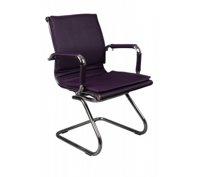 Кресло Бюрократ Ch-993-Low-V фиолетовый искусственная кожа низк.спин. полозья металл хром