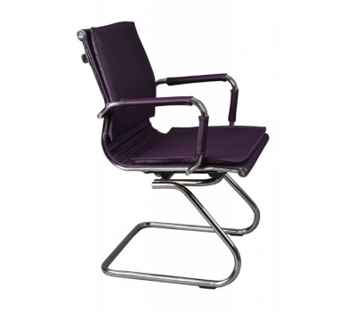Кресло Бюрократ Ch-993-Low-V фиолетовый искусственная кожа низк.спин. полозья металл хром