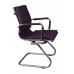 Кресло Бюрократ Ch-993-Low-V фиолетовый искусственная кожа низк.спин. полозья металл хром