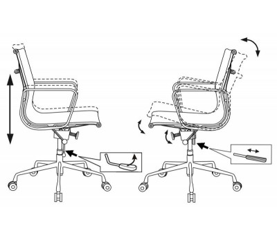 Кресло руководителя Бюрократ CH-996-Low низкая спинка коричневый сетка крестовина алюминий