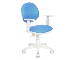 Кресло детское Бюрократ CH-W356AXSN голубой 15-107 крестовина пластик пластик белый
