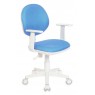 Кресло детское Бюрократ CH-W356AXSN голубой 15-107 крестовина пластик пластик белый