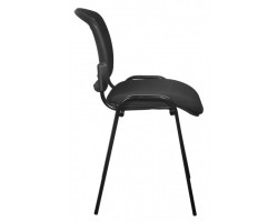 Стул Бюрократ Вики черный 15-21 сетка/ткань на ножках металл черный-foto3