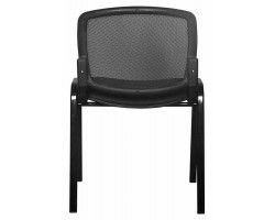 Стул Бюрократ Вики черный 15-21 сетка/ткань на ножках металл черный-foto4