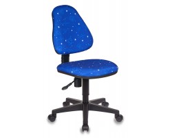Кресло детское Бюрократ KD-4 синий космос крестовина пластик