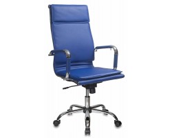 Кресло руководителя Бюрократ CH-993 синий эко.кожа крестовина металл хром