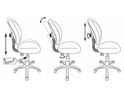 Кресло детское Бюрократ KD-W6 салатовый TW-18 (пластик белый)-foto6