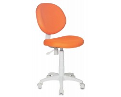 Кресло детское Бюрократ KD-W6 оранжевый TW-96-1 (пластик белый)