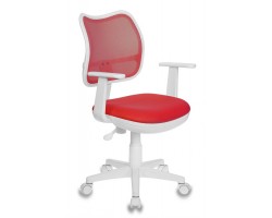 Кресло детское Бюрократ CH-W797 спинка сетка красный сиденье красный TW-97N сетка/ткань (пластик белый)