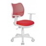 Кресло детское Бюрократ CH-W797 спинка сетка красный сиденье красный TW-97N сетка/ткань (пластик белый)