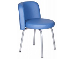 Стул Бюрократ KF-2 синий Or-03 искусственная кожа на ножках металл металлик