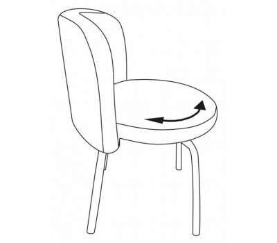 Стул Бюрократ KF-2 вращающийся черный Or-16 искусственная кожа