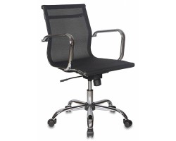 Кресло руководителя Бюрократ CH-993-Low черный M01 сетка низк.спин. крестовина металл хром