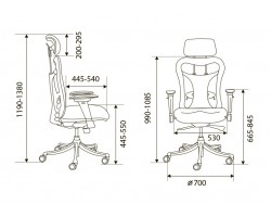 Кресло руководителя Бюрократ CH-999ASX синий сиденье темно-синий TW-10N сетка/ткань с подголов. крестовина металл хром-foto7